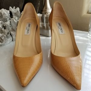 Jimmy Choo Croc Embossed Heels Love 85mm